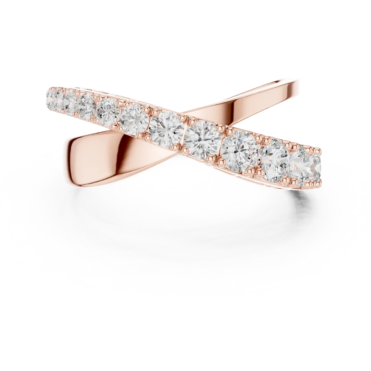 Criss Cross Diamond Band Ring for Women